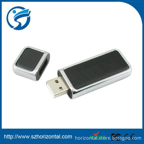 full capacity 16gb black leather usb flash drive